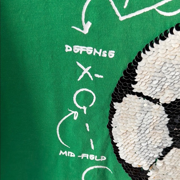 Lands' End Green Soccer Graphic Long Sleeves Shirt - Picture 6 of 7